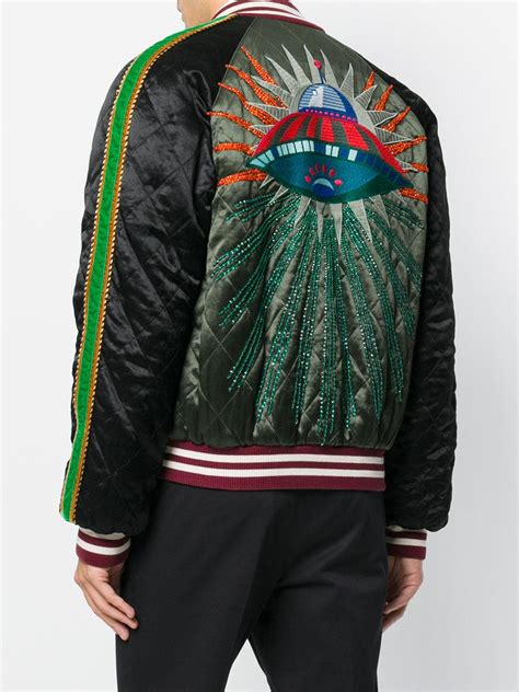 gucci ufo bomber jacket|Gucci Bomber Jackets for Men .